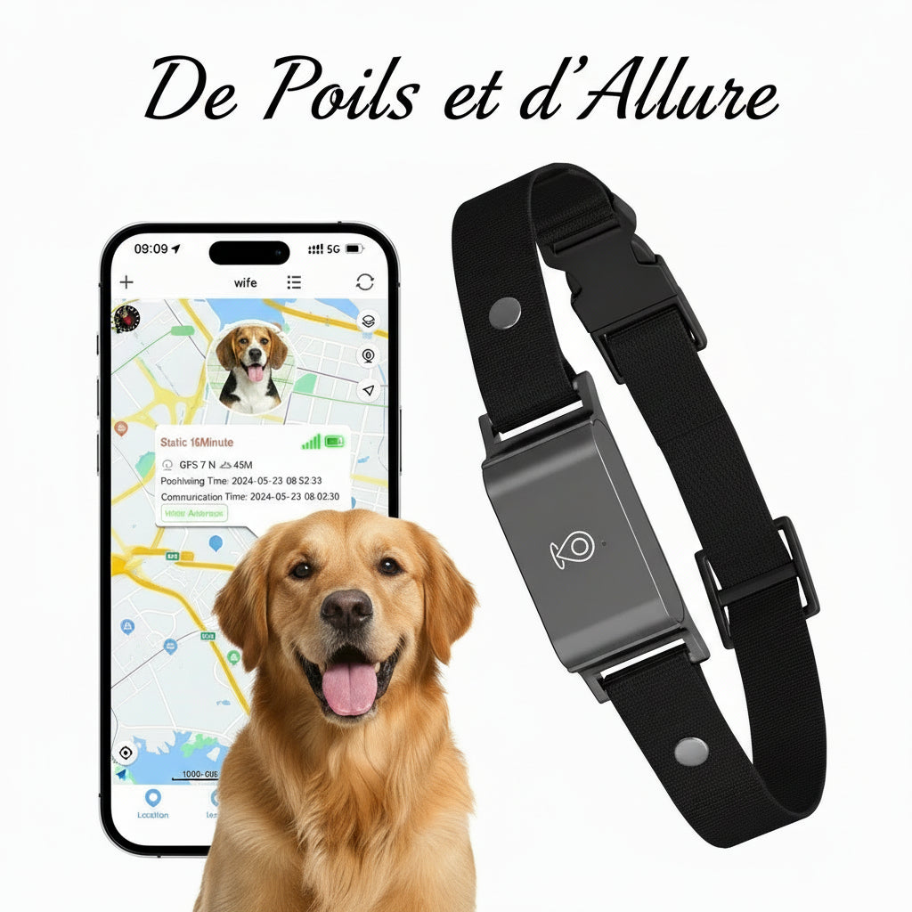 Collier connecté GPS 4G pour chiens et chats