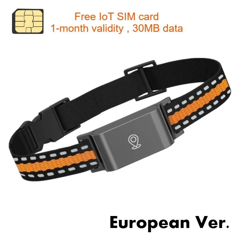 Collier traceur GPS 4G pour chien avec suivi en temps réel, carte gratuite