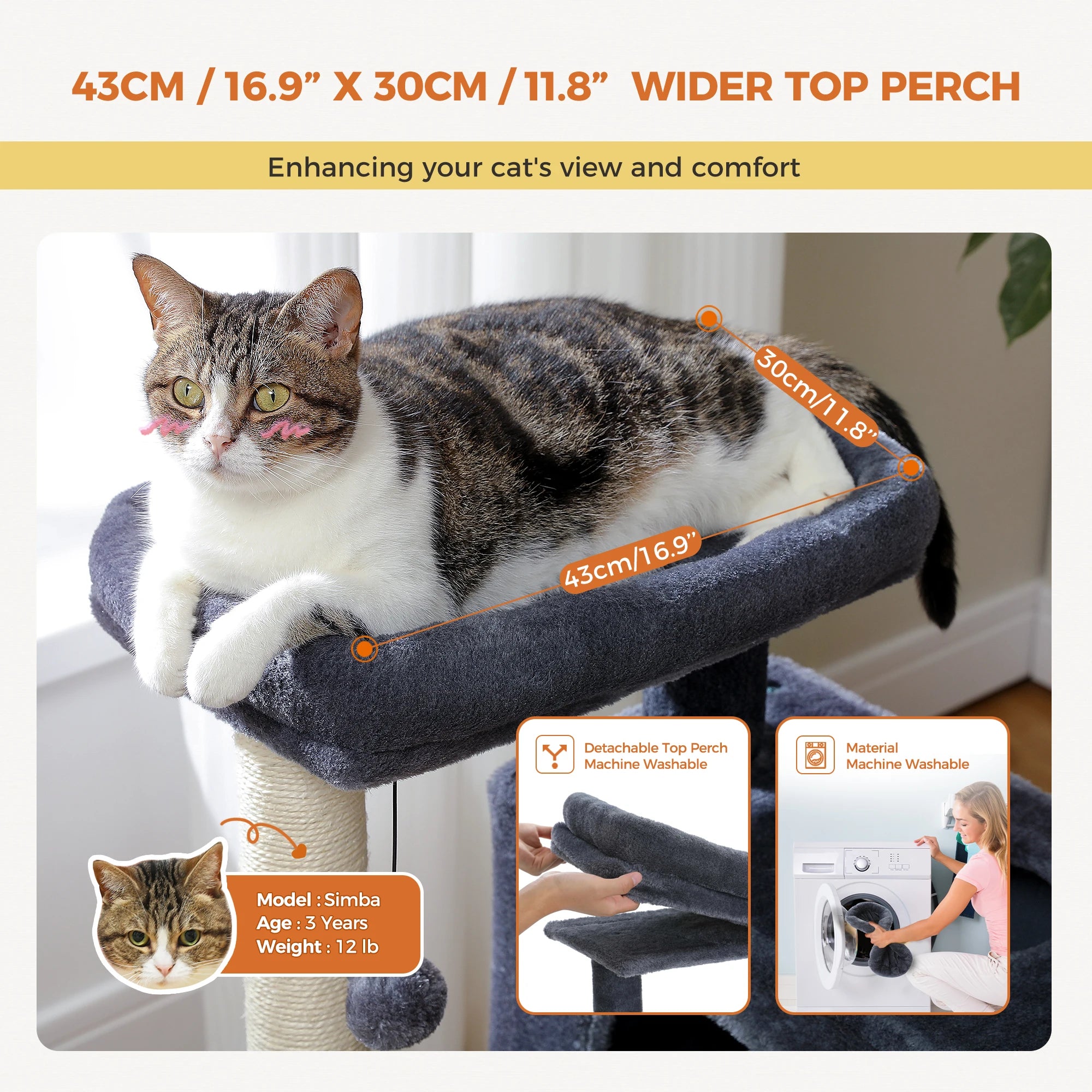 Arbre à chat à plusieurs niveaux