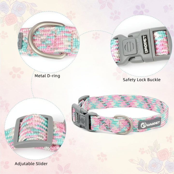 Collier multicolore ajustable pour chien – design moderne et confortable, accessoire tendance pour animaux de compagnie