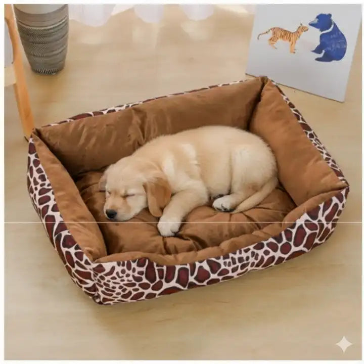 Lit carré moelleux pour chien – design moderne et confortable, accessoire tendance pour animaux de compagnie
