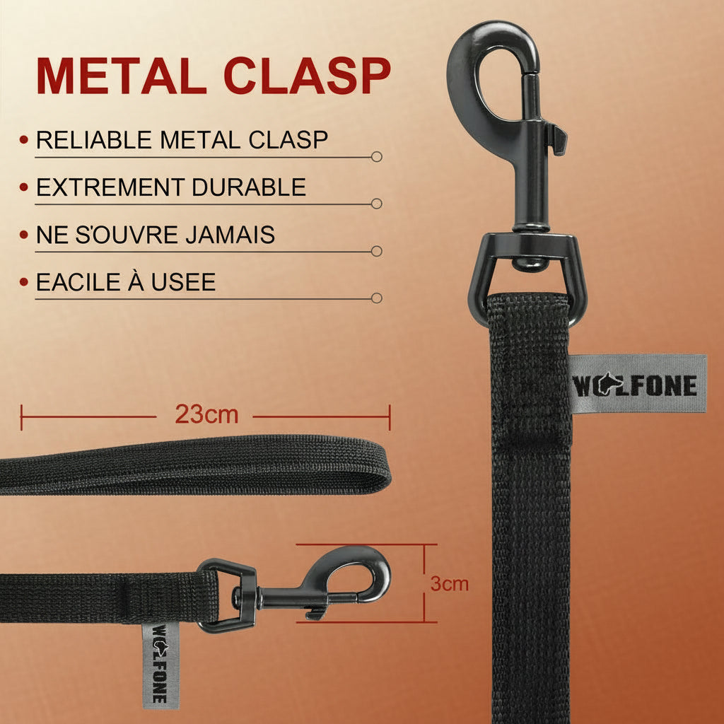 Laisse pour chien en corde avec poignée rembourrée – accessoire de sécurité confortable 