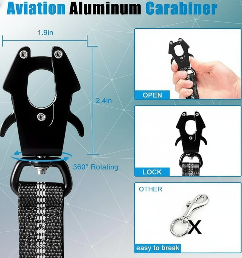 Laisse et collier bleu et noir multicolore pour chien – design moderne et tendance, accessoire confortable